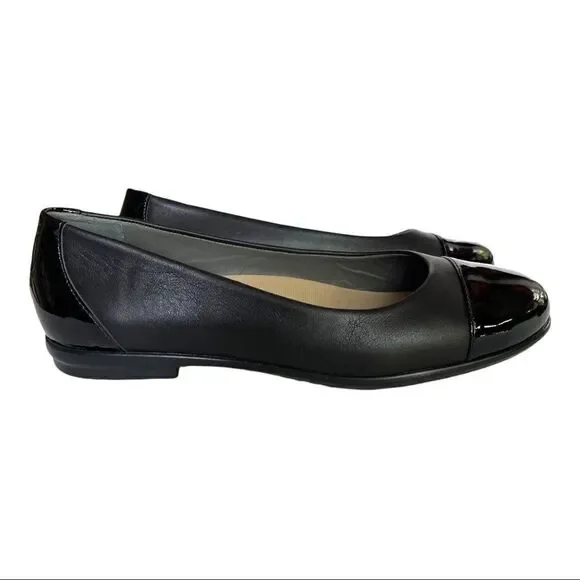 New SAS Scenic Ballet Flat Black Patent Leather Loafer Arch Support Women 8.5 - Picture 5 of 10